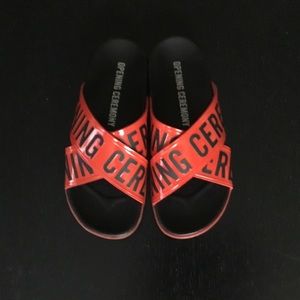 Opening ceremony red sandals